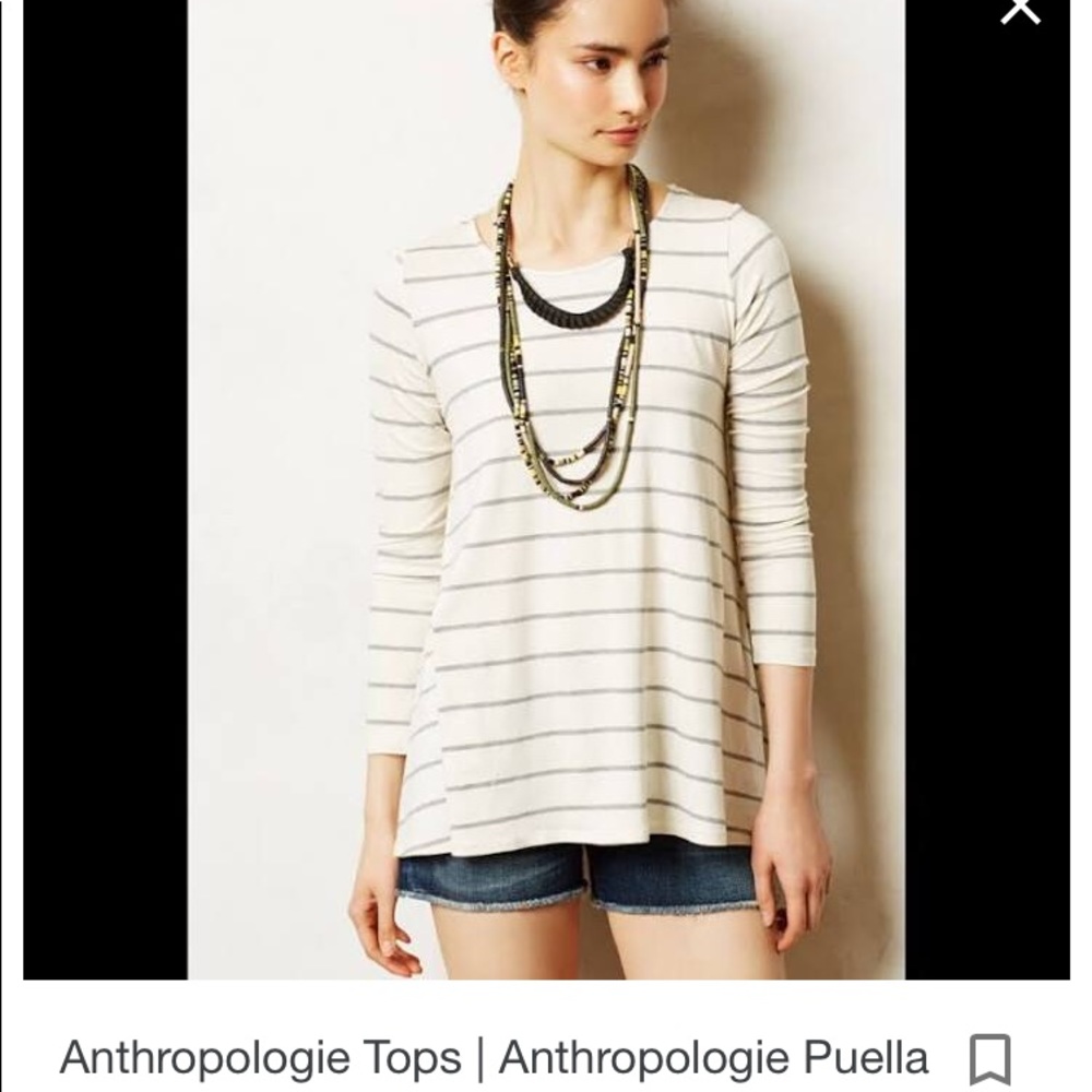 2 Puella for Anthropologie long sleeve swing tops